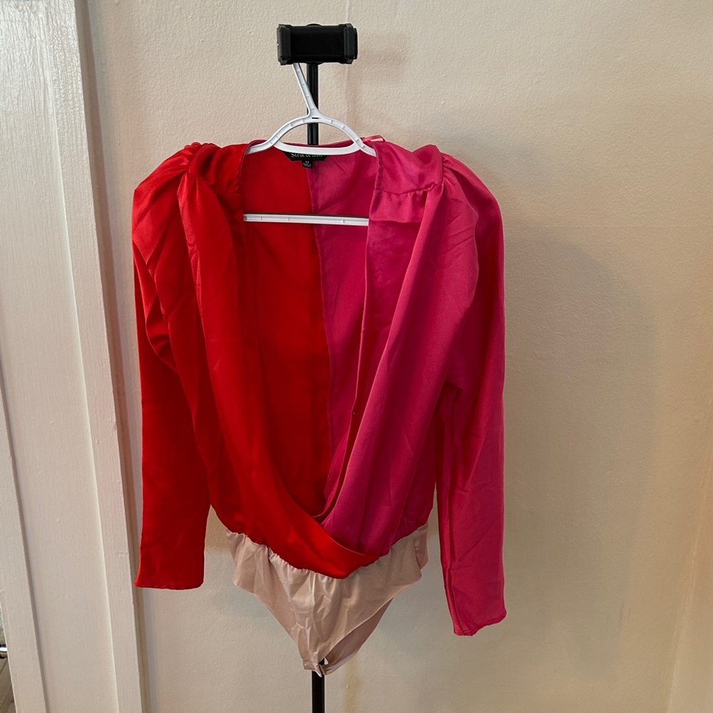 Stylish Red and Pink Women's Top